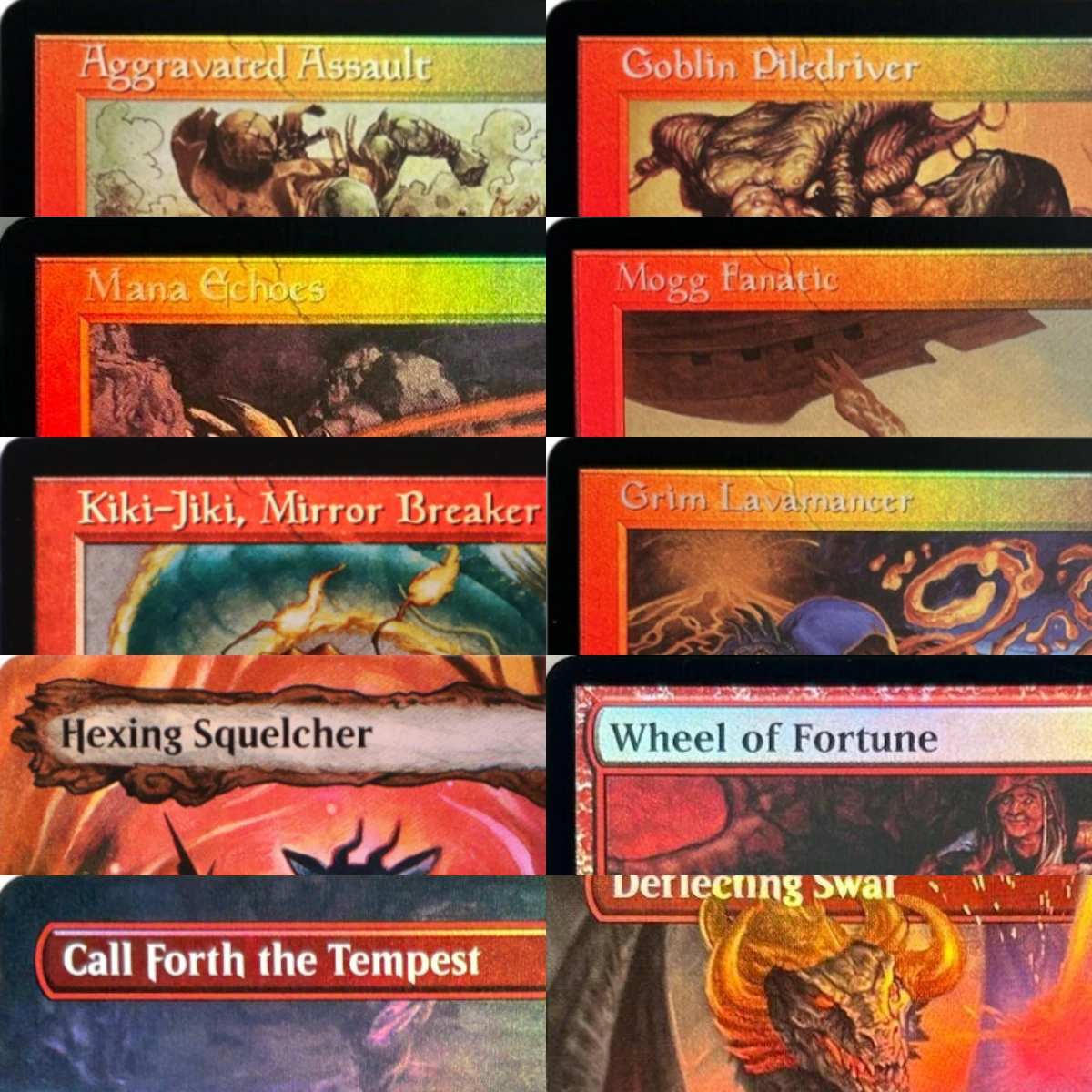 LK23 Deflecting Swat Flare of Duplication Hexing Squelcher Goldspan Dragon Hochwertige TCG Proxy-Karten (Black-Core)