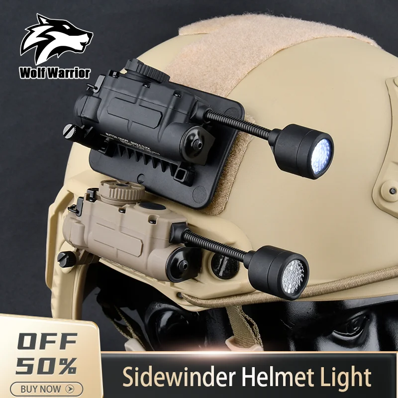 

Tactic Fast Helmet Sidewinder Red Green Blue IR White Light Multifunctional Lamp For Outdooring Hunting Helmet Accessories