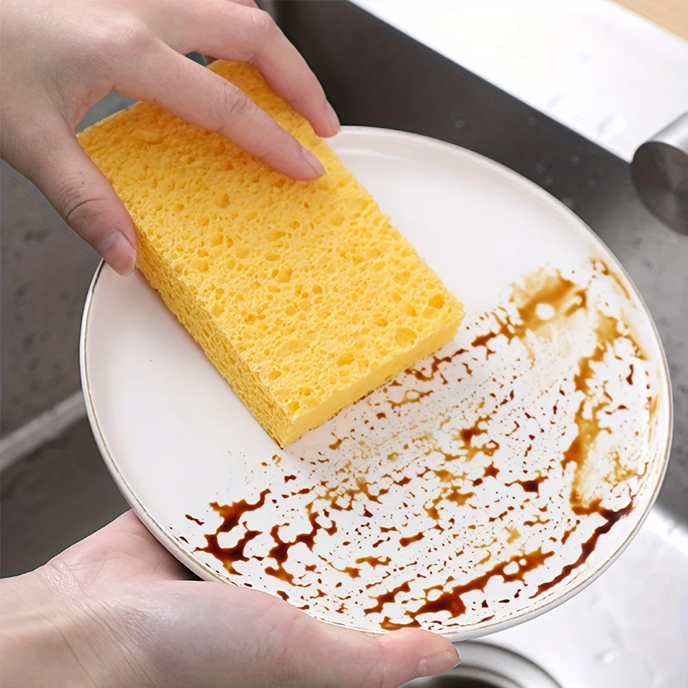 Sponge Compressed Cellulose Dish Sponge Natural Wood Pulp Sponge Kitchen Bathroom Cars Cleaning Supplies Cleaning Tool