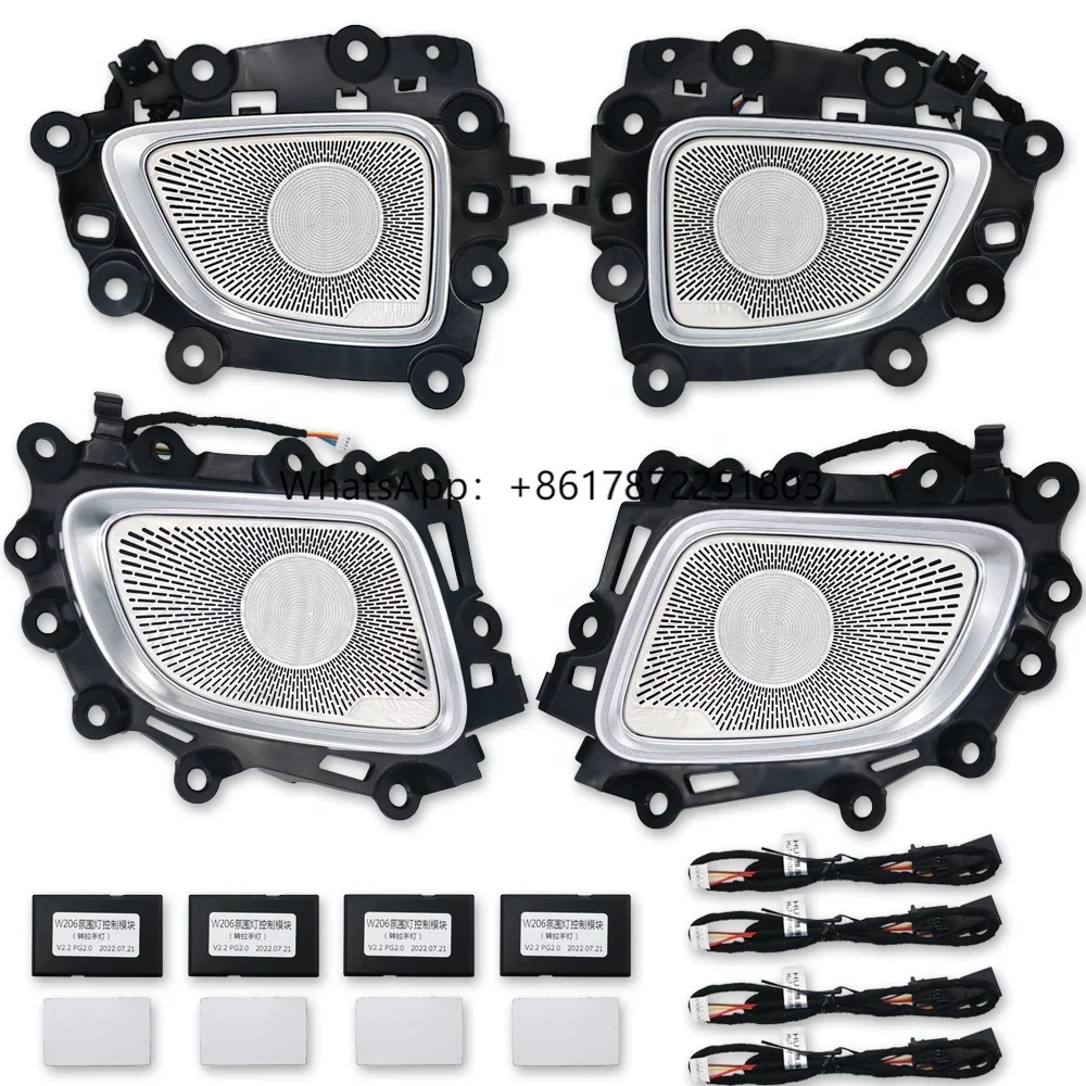 

Car Door Midrange Speaker Cover With 64 Colors Ambient Light Speaker Cover for C-class W206