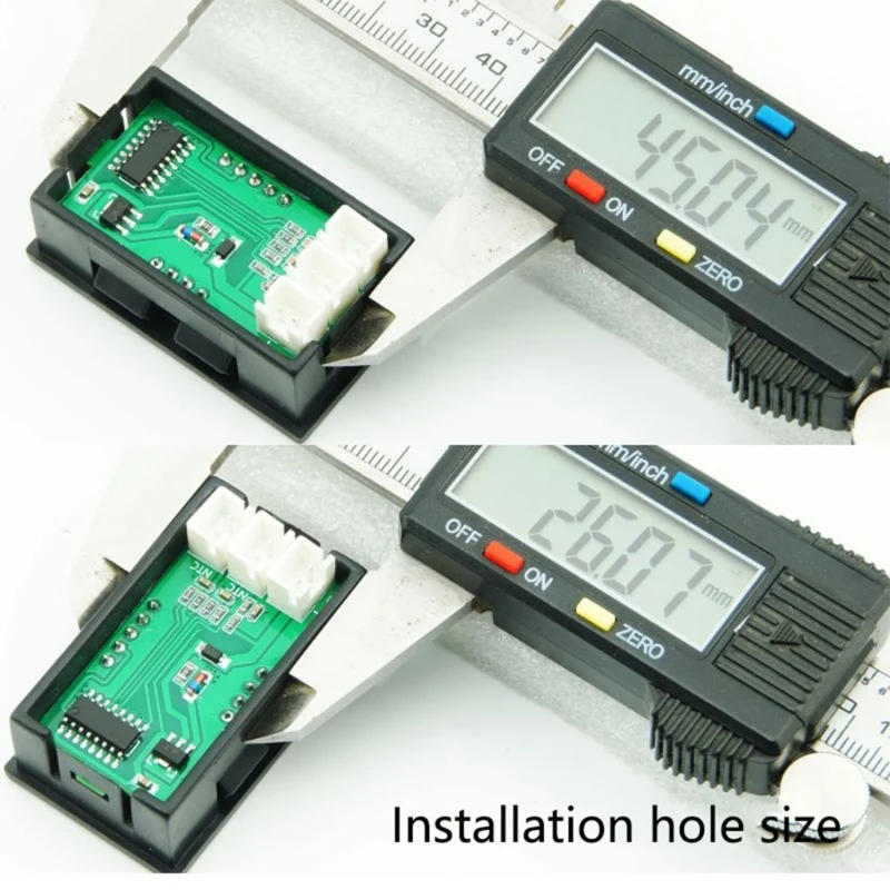 Termometro ad Precisione -50℃-120℃ Termometro Digitale Indicatore Tensione 4-28V con Sonda in Metallo da 100 per Auto