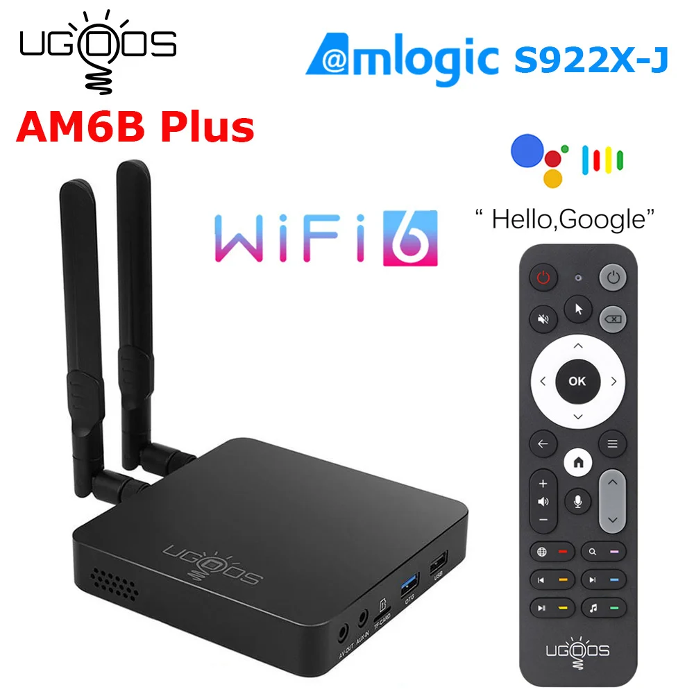 Original UGOOS AM6B Plus Android 9.0 TV Box S922X-J 2.2GHz 4GB