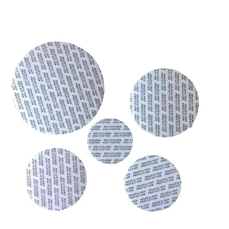 300pcs Self-adhesive Foam Resistant Tamper Pressure Sensitive Seals for Bottle Cap Liners Seals for Cosmetic Jar Pot 20mm-101mm