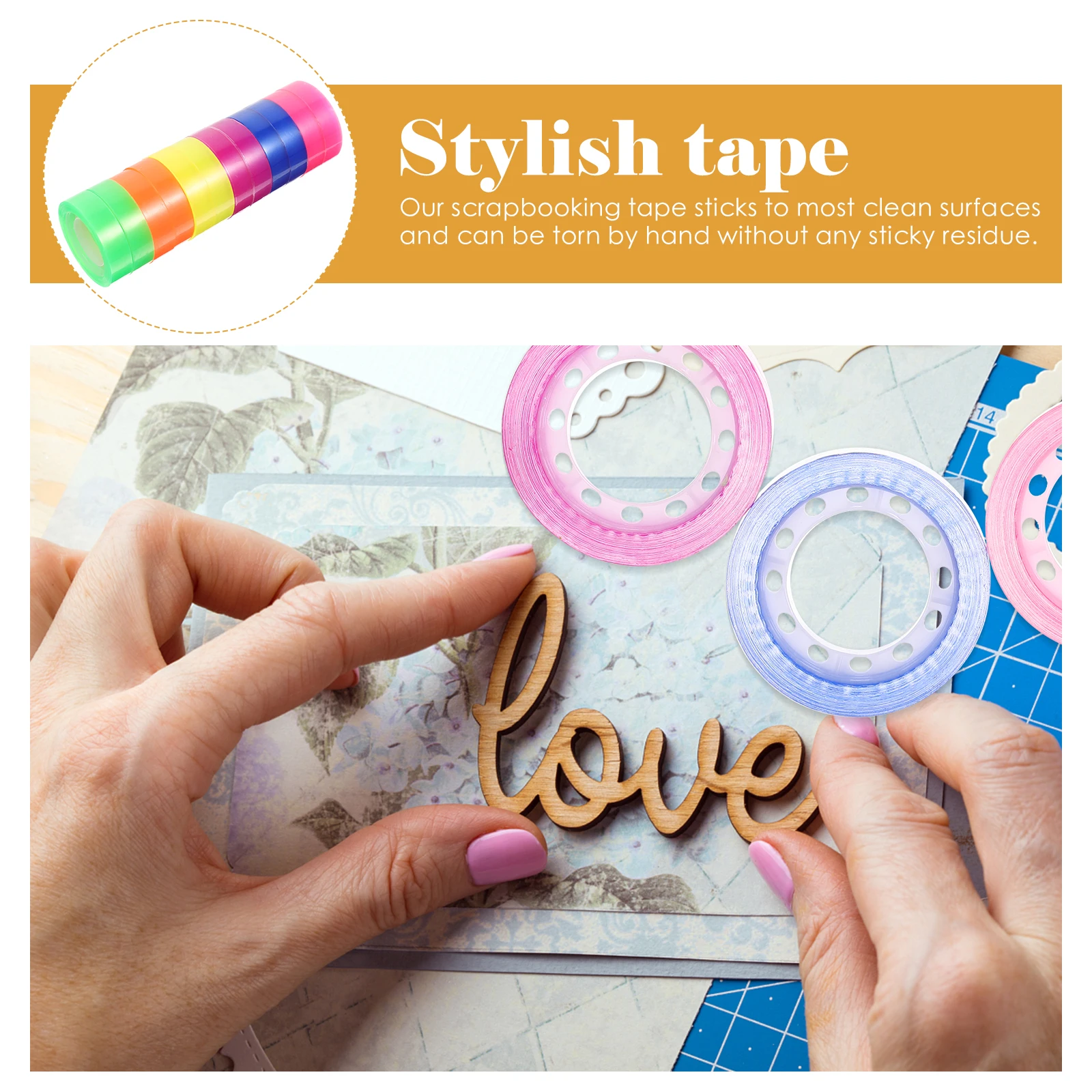 

12 Rolls Gift Box Decorative Tapes Transparent Tape Bopp DIY Craft Gifts Scrapbook Decorative Stickers Clear Adhesive