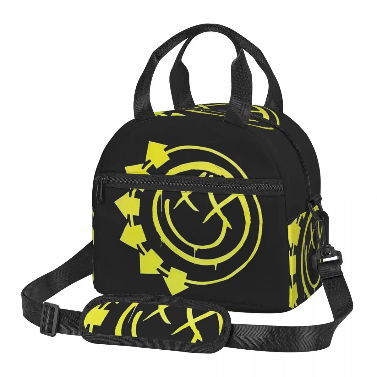 Blink 182 Punk Smile Lunch Bags Insulated Bento Box Waterproof Lunch Tote Picnic Bags Cooler Bag for Woman Work