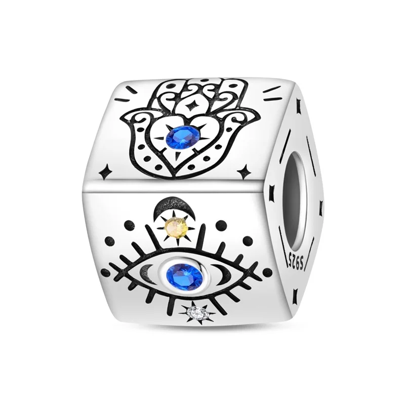 New 925 Sterling Silver Lucky Dice Charms Beads For Women Fit Original Bracelet DIY Birthday Jewelry Gifts
