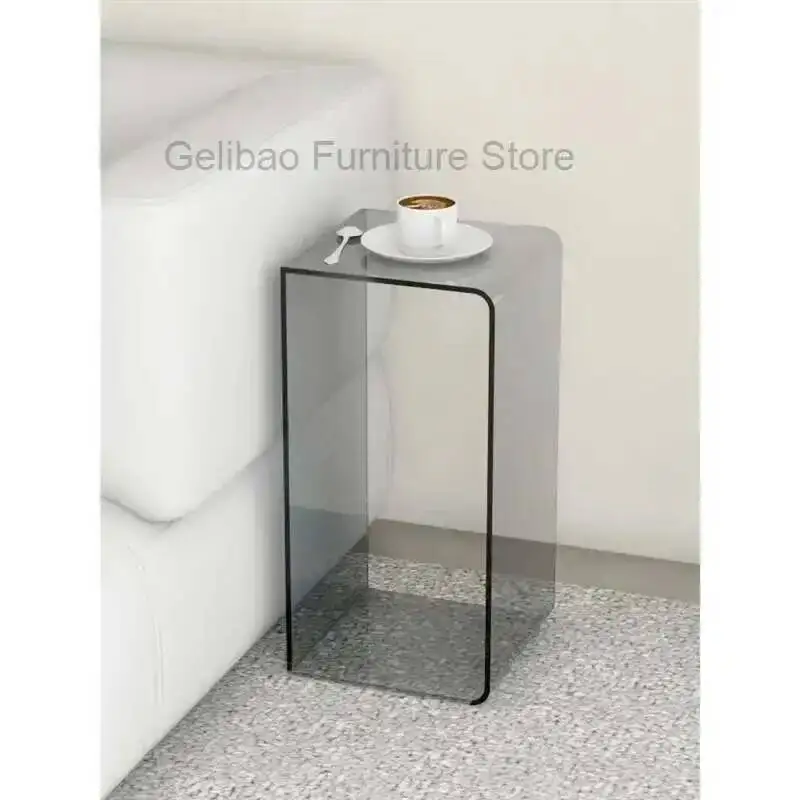 Living Light Luxury Acrylic Side Table Simple Room Furniture Net Celebrity Bay Window Nordic Bedroom Transparent Corner Table