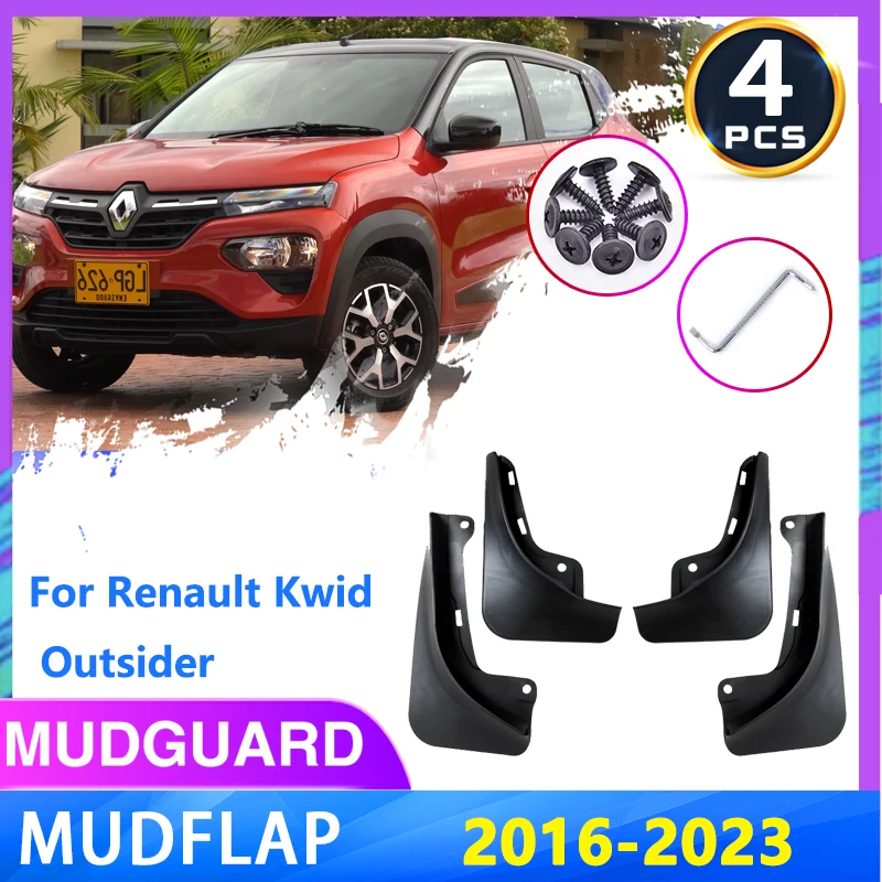 

Car Mudguards For Renault Kwid Outsider 2016~2023 Mudflap Fender Flare Mud Flaps Guard Splash Fenders Auto Accessories Stying