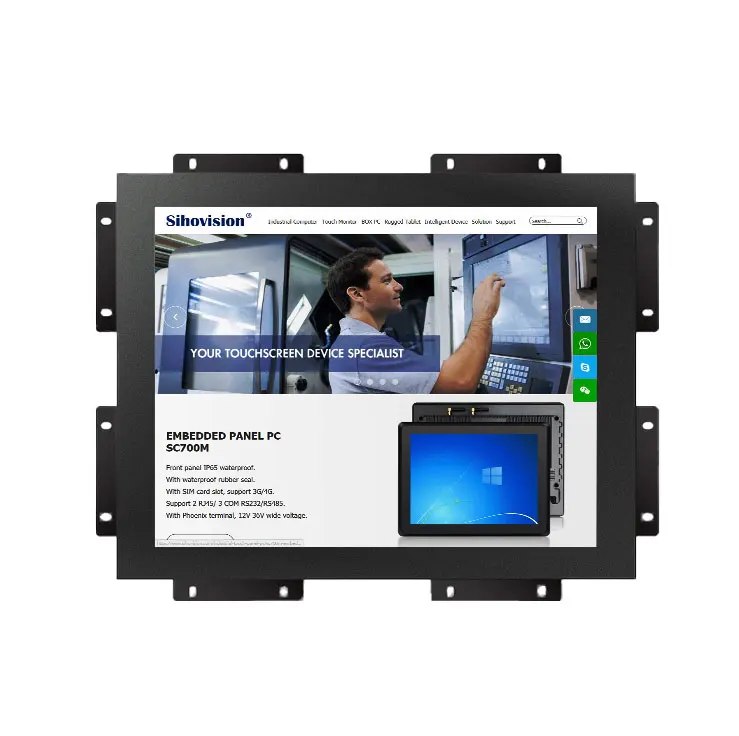 

17 Inch 10 Point Capacitive Touch Screen Monitor Vga Dvi Input Lcd Monitor Industrial Computer Monitor