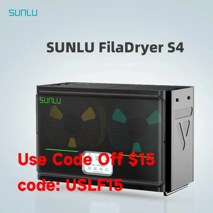 

SUNLU S4 Filament Dryer Box, Drye Box for 3D Filament Storages Dryer 4 Spools Filament with Temperature Balance