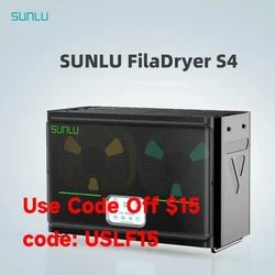 SUNLU S4 Filament Dryer Box, Drye Box for 3D Filament Storages Dryer 4 Spools Filament with Temperature Balance