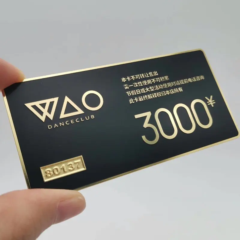 Custom. High-End Bar Club VIP Card Membership Card Stainless Steel Hollow Business Card Gold Card Silver Card Design Customizati