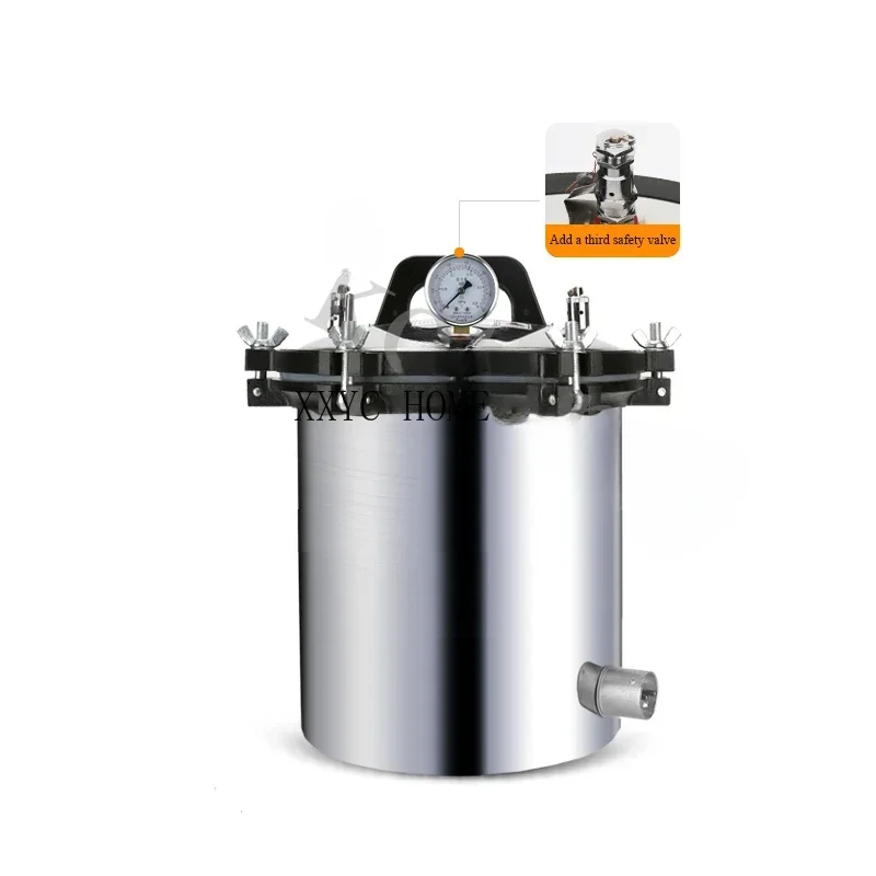 

Portable High Pressure Sterilizer Stainless steel Steam Sterilization Pot 24L Automatic Sterilization Autoclave Pot