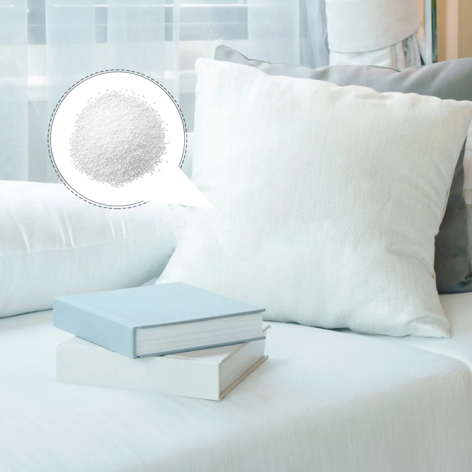 1 Bolsa de Relleno de Espuma para Sillón Puff, Perlas Suaves e Inodoras para Cojines de Sofá, Relleno a Granel para Almohadas, Material de Relleno para Sofá Cama
