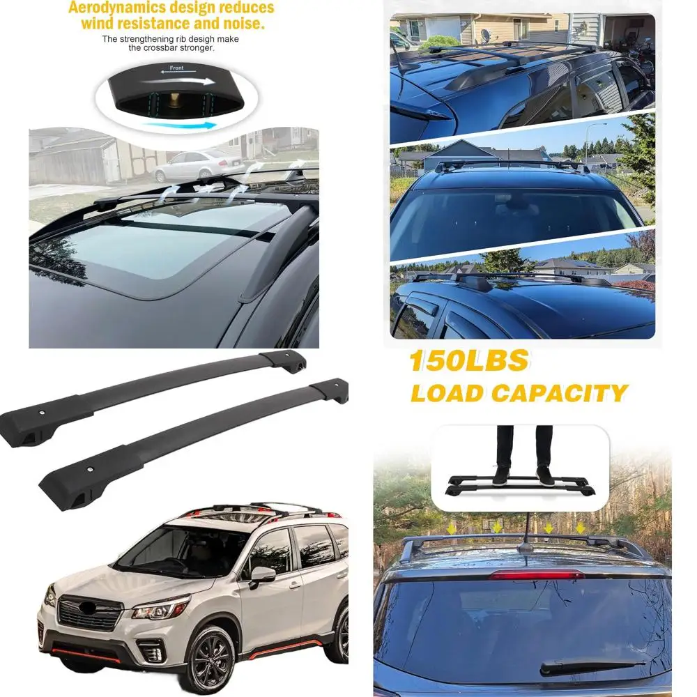 

Universal Roof Rack for Subaru Forester, XV Crosstrek, Impreza, and Outback Wilderness Models with Raised Side Rails (2012-2026)