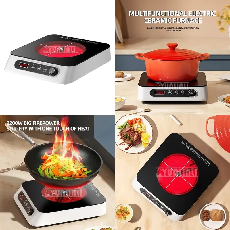 Household Electric Cooking Stove Kitchen Electric Ceramic Cooker Mini Cooktop Forno Elétrico De Cozinha