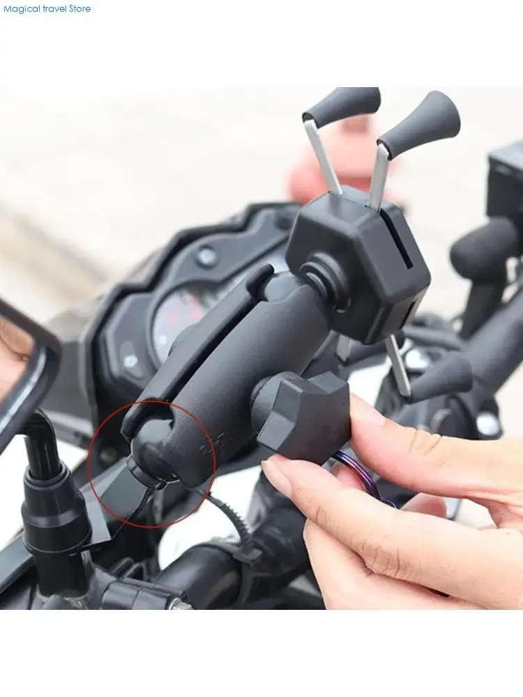 N2UB Motorcycle Angled Base with 10mm Hole Ball for Head Adapter Work For Camera Smartphone GPS Mounts Base Holder