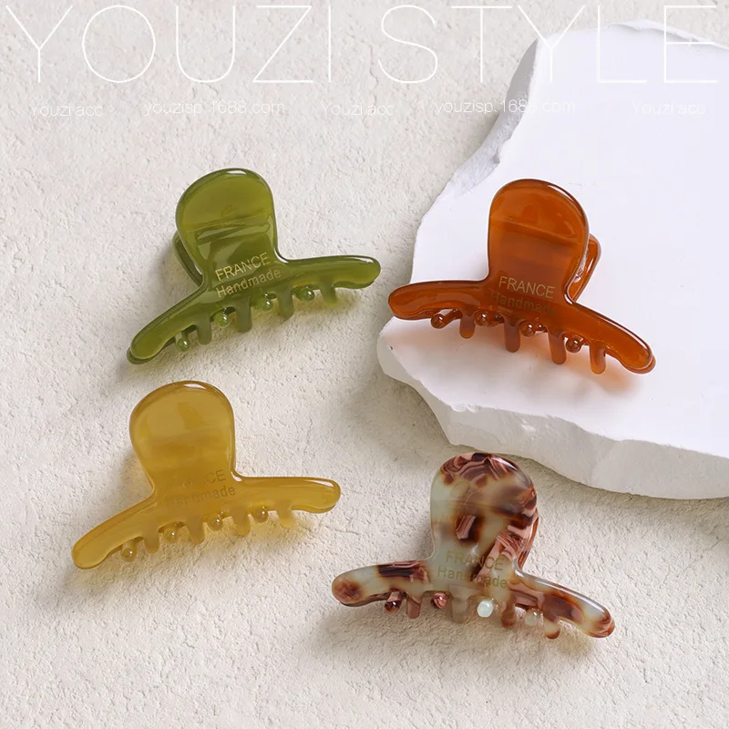 

Французская женская Изысканная версия, Золотая этикетка, маленькие заколки для волос из ацетата, женские модные боковые зажимы, аксессуары для волос для девочек