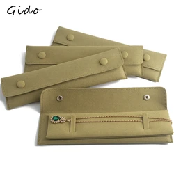Microfiber Bag Grass Green Necklace Long Chain Bracelet Pouch Organizers Storage Holder Jewelry Bag
