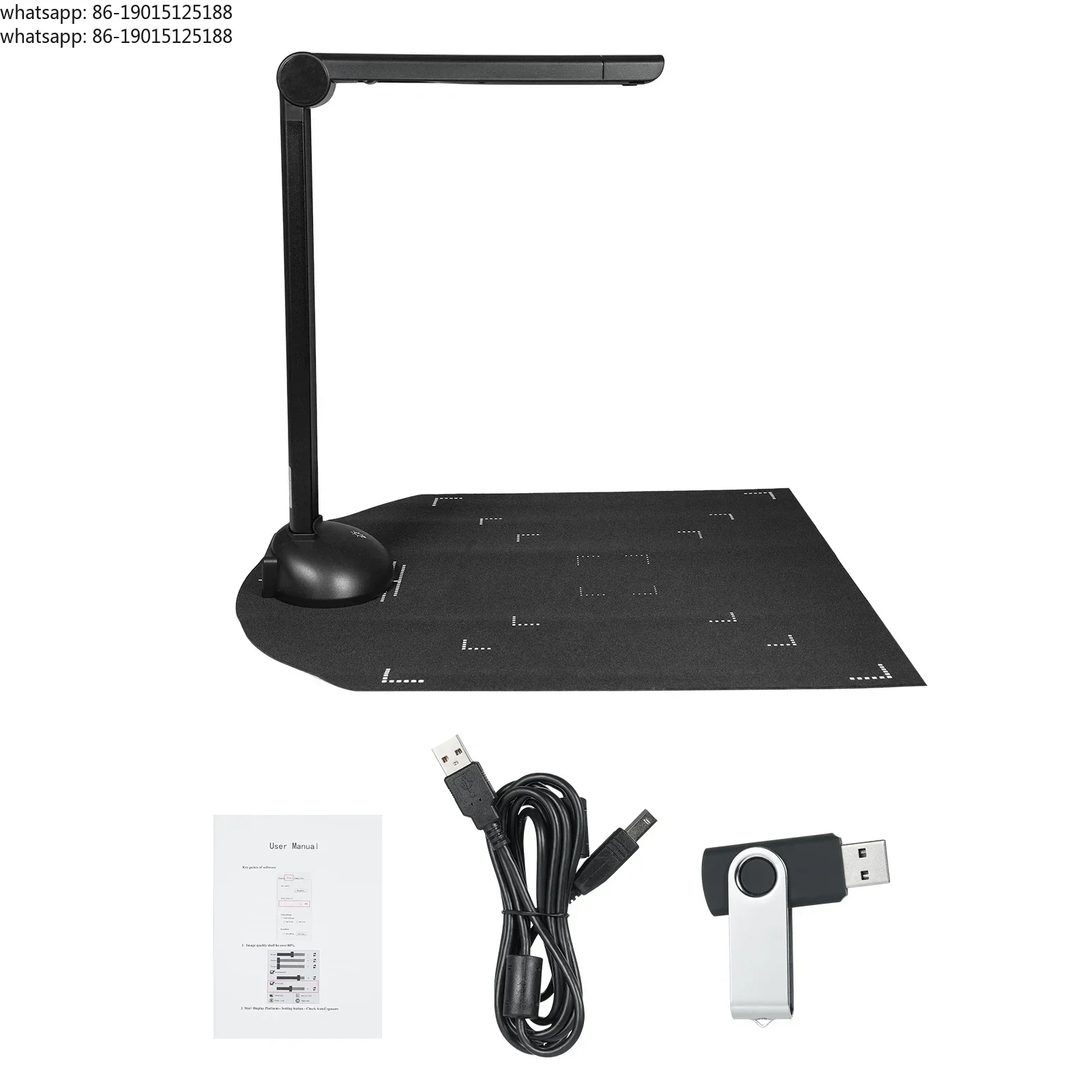 H6 Document Camera Book Scanner High Speed Scanning Support Multi-Language OCR A3 A4 Size with LED Fill Light HD 16 Mega-pixels