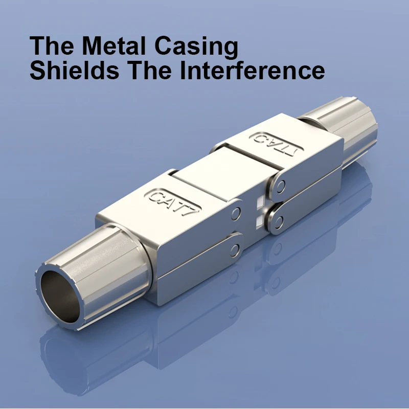 ONTi-Cable Extender Junction Adapter, RJ45 Lan Cable Extension Connector, Full Shielded Toolless Connection Box