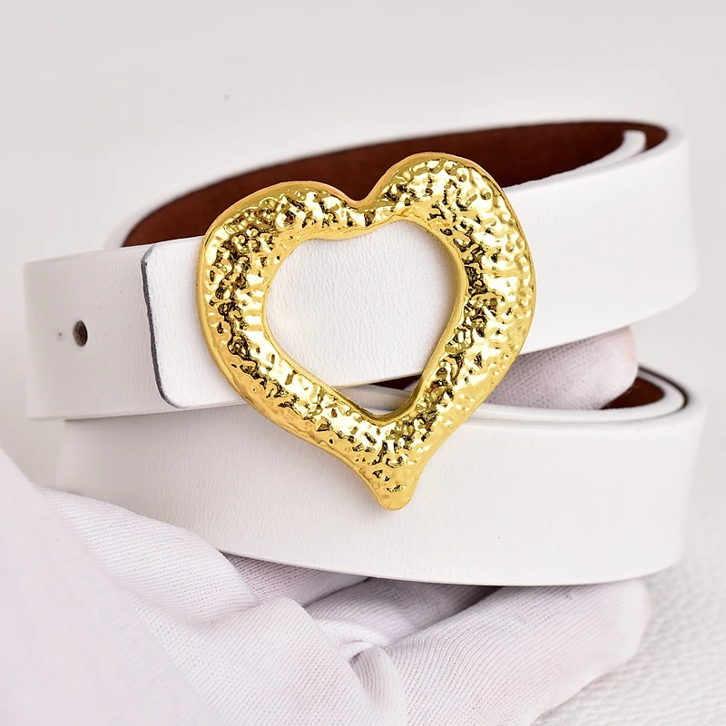 Personalized Love Genuine Leather Belt Women's Fashion Pants Belt Decorative Dress Jeans Cowhide Retro Women's Belt