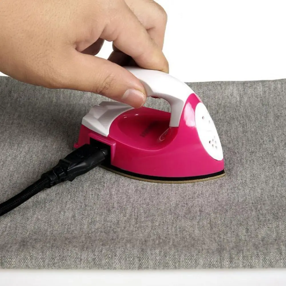 Mini Electric Iron Portable Travel Craft Clothing Sewing Pad Electric Protection Household Cover Iron Supplies L4G6