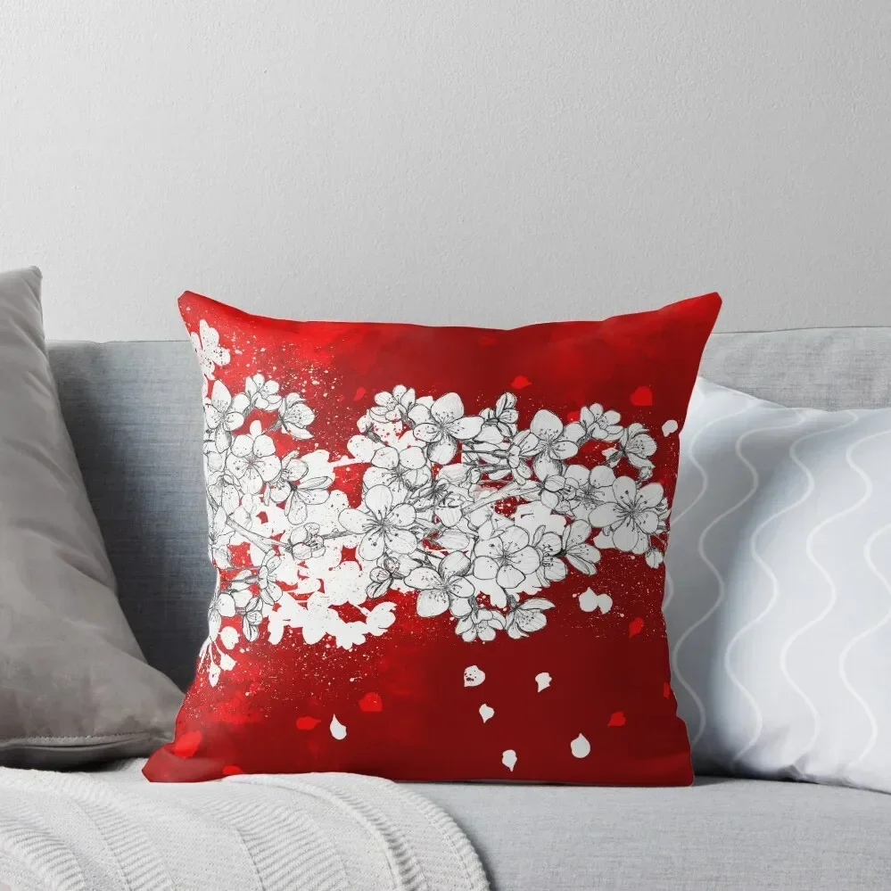 

Sakuras ans red skies Throw Pillow Cushions Cusions Cover Plaid Sofa pillow