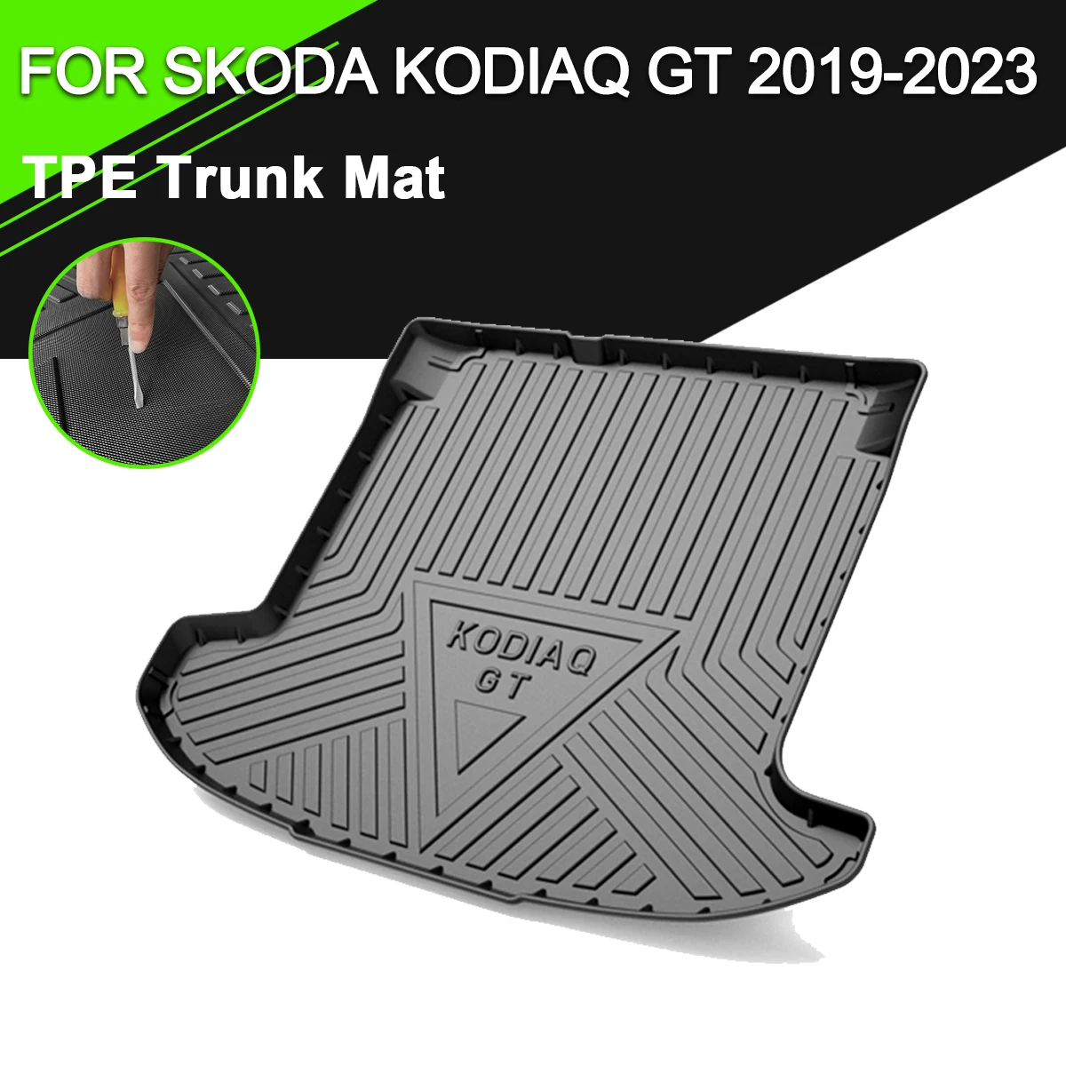 

Trunk Mat TPE FOR SKODA KODIAQ GT 2019-2023 Car Waterproof Non-Slip Rubber Cargo Liner Accessories