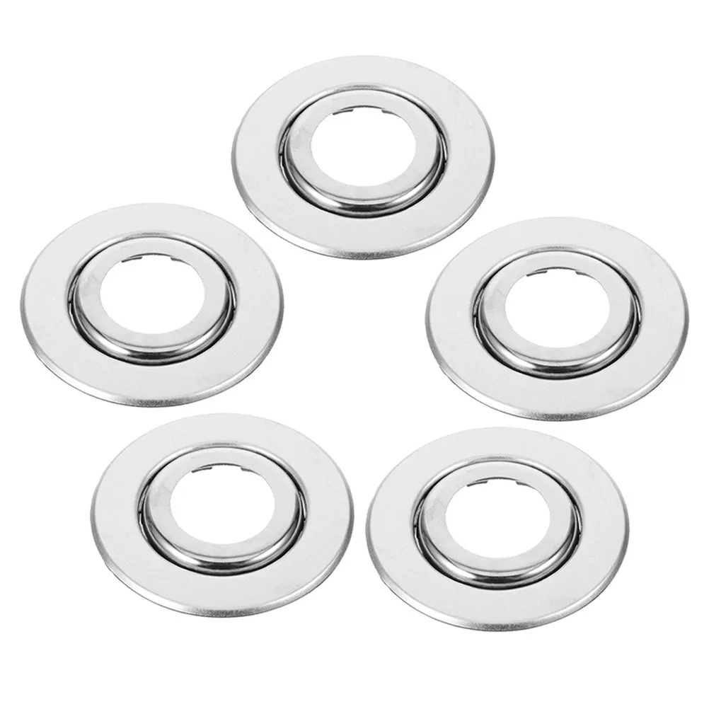 5Pcs Fire Sprinkler Head Covers Stainless Steel Decorative Wall-Mounted Pipe Covers Easy Install Protective Plates for Fire