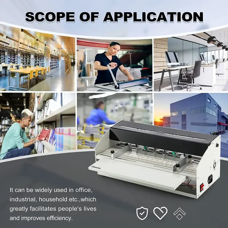 for SH-500 Electric Paper Creasing Machine Manual Cardboard Scoring Tool for DIY Craft Bookbinding Office School Supplies