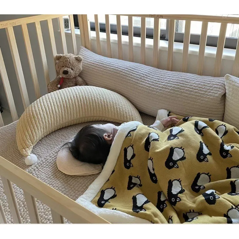 وسادة الرضاعة الطبيعية لحديثي الولادة وسادة قطنية على شكل قمر فراش للأطفال #1