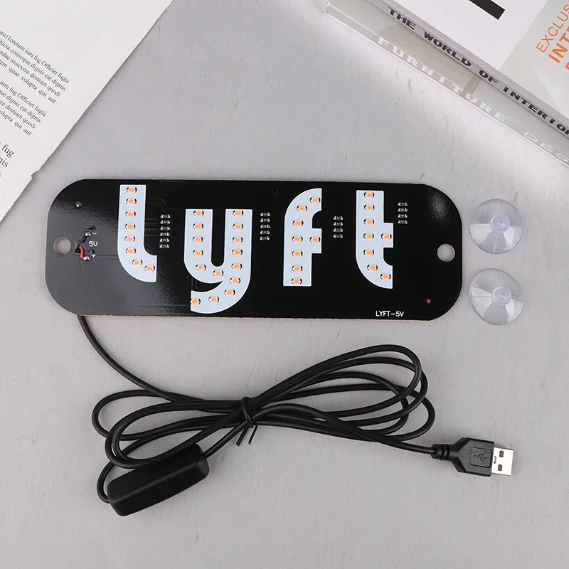 LED مصباح إشارة مصباح إشارة تاكسي ل Lyft شعار ضوء USB LED الكابينة لوحة مؤشرات أضواء مصباح إشارة مصباح الديكور السيارات