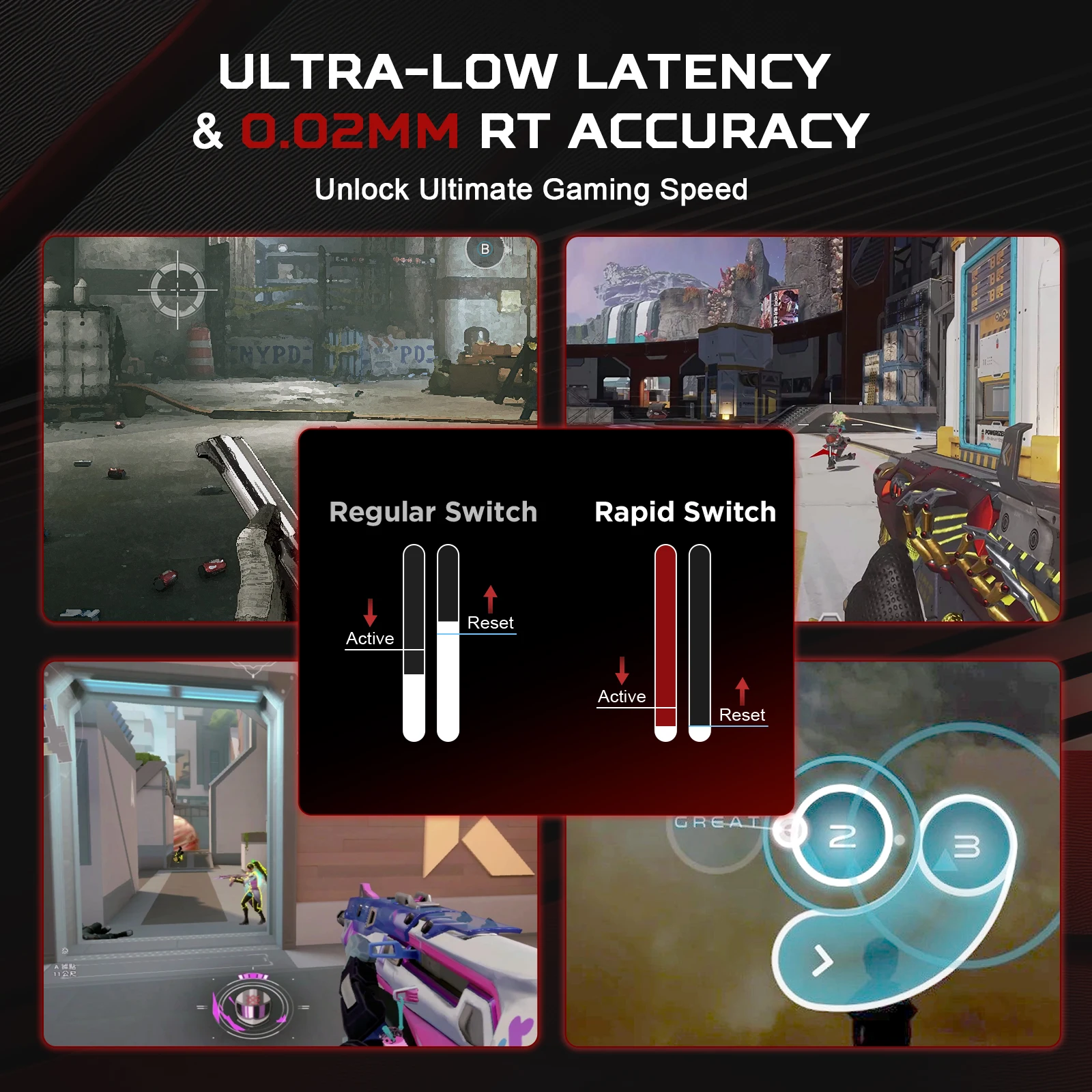 YUNZII x MADLIONS MAD68 HE لوحة مفاتيح مغناطيسية للألعاب باللون الأسود السريع، لوحة مفاتيح سلكية بنسبة 65% بتأثير القاعة 8K، تشغيل قابل للتعديل