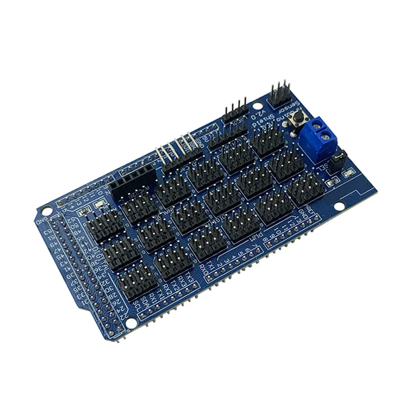 For Arduino MEGA Sensor Shield V1.0 V2.0 Dedicated Expansion Development Board MEGA 2560 Sup IIC Bluetooth SD Robot Parts DIY