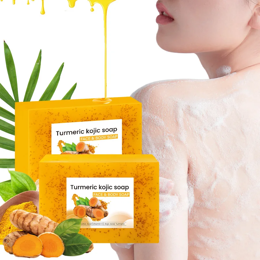Turmeric Kojic Acid Soap Handmade Cold Processed for Face and Body Whitening