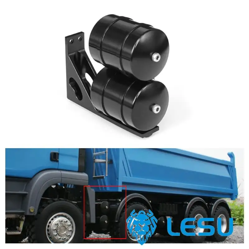 Lesu Cnc Metalen Luchtfiltertank Voor 1/14 Tamiyay Rc Model Tractor Vrachtwagen Auto Buiten Speelgoed Th02269