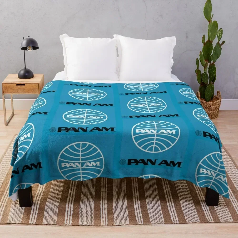 

Pan Am Retro Style Throw Blanket for sofa wednesday Decorative Sofa Blankets