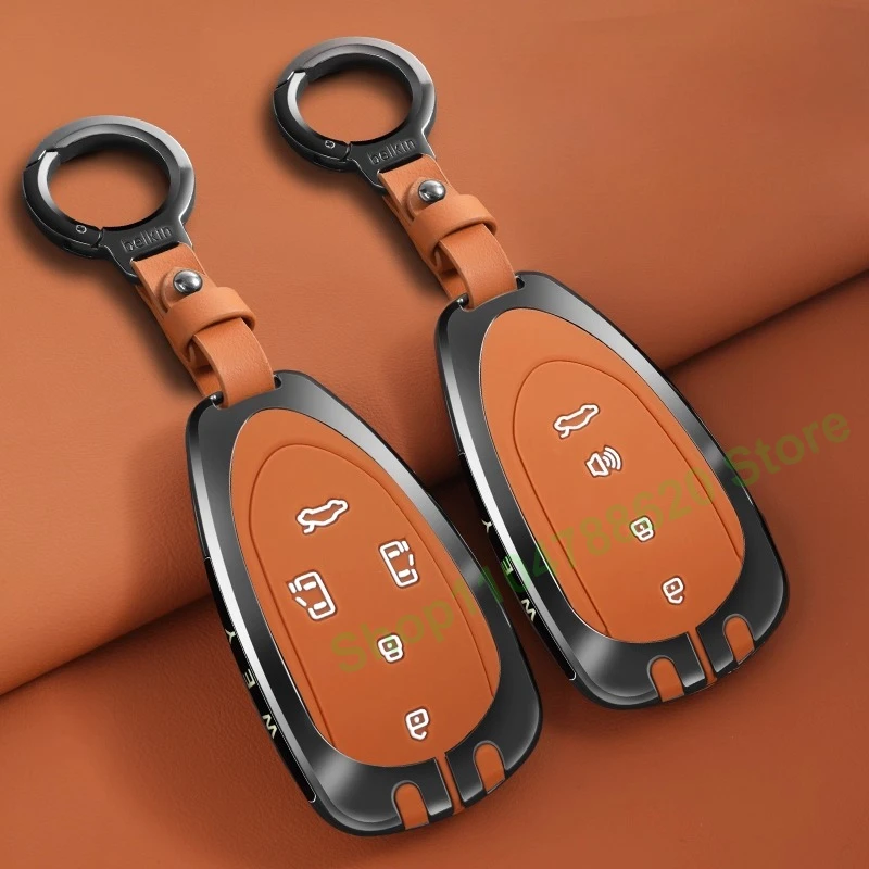 

Car Remote Control Key Case Cover Protection Shell Keychain for Blue Hill 2025 WEY 8/9 Hi4 Interior Accessories