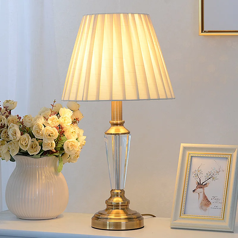 Imagem -04 - Moderno Simples Cristal Abajur Quarto Abajur Home Europeu Table Lamp