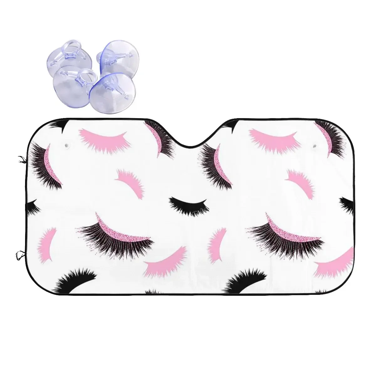 

Lashes Closed Eye Sunshade Windscreen Cartoon Beauty Eyelash Glam Car Front Windshield Car Window Windscreen Cover Solar Protect