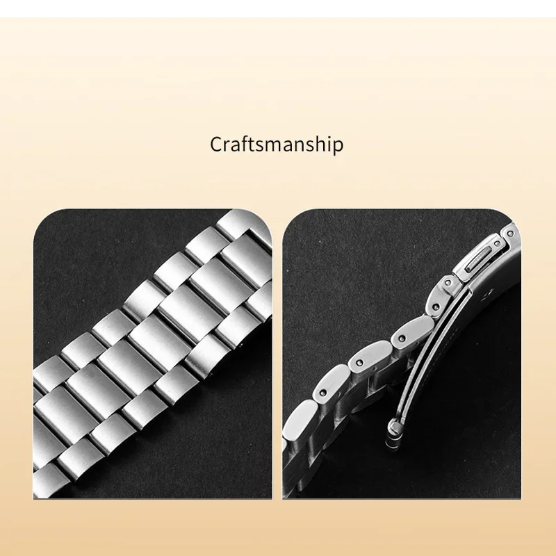 18mm Watch Band Stainless Steel Watch Strap Replacement For Smartwatch Quick Release Traditional Watch for Samsung Galaxy