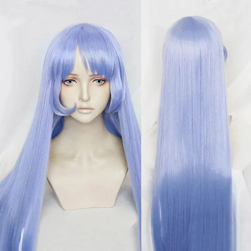 LQAnime Nejire Hado Hadou 110cm Long Soft Blue Straight Heat Resistant Hair Cosplay Costume Wig + Free Wig Cap