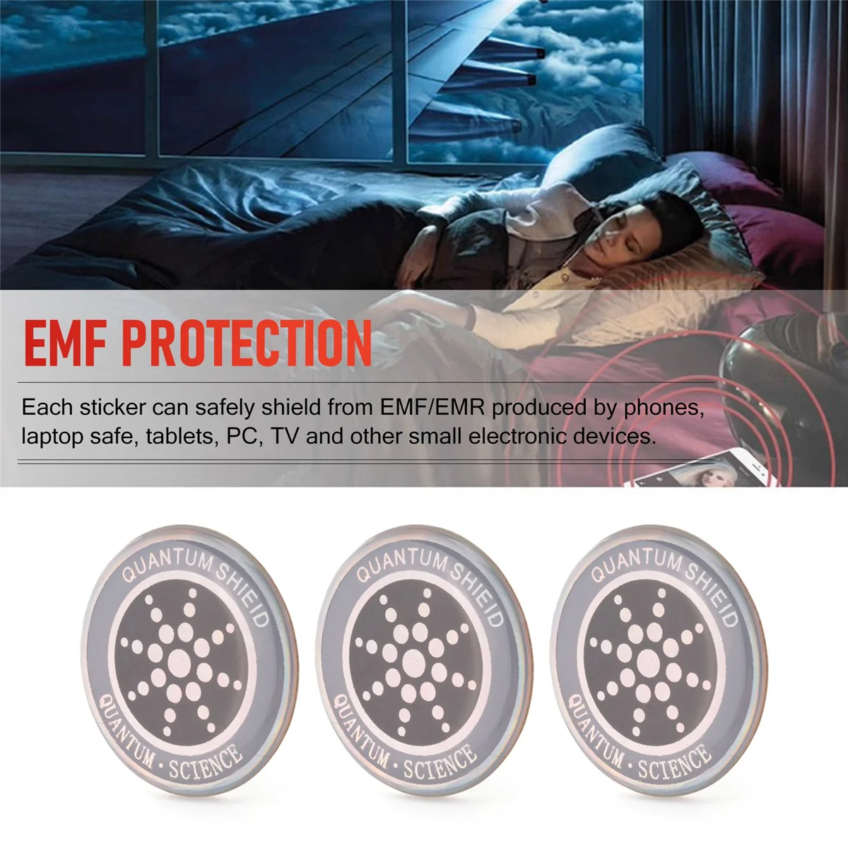 B49C10PCS EMF Protection Sticker Anti Radiation Cell Phone Sticker for Phone Laptop iPad And All Electronic Devices