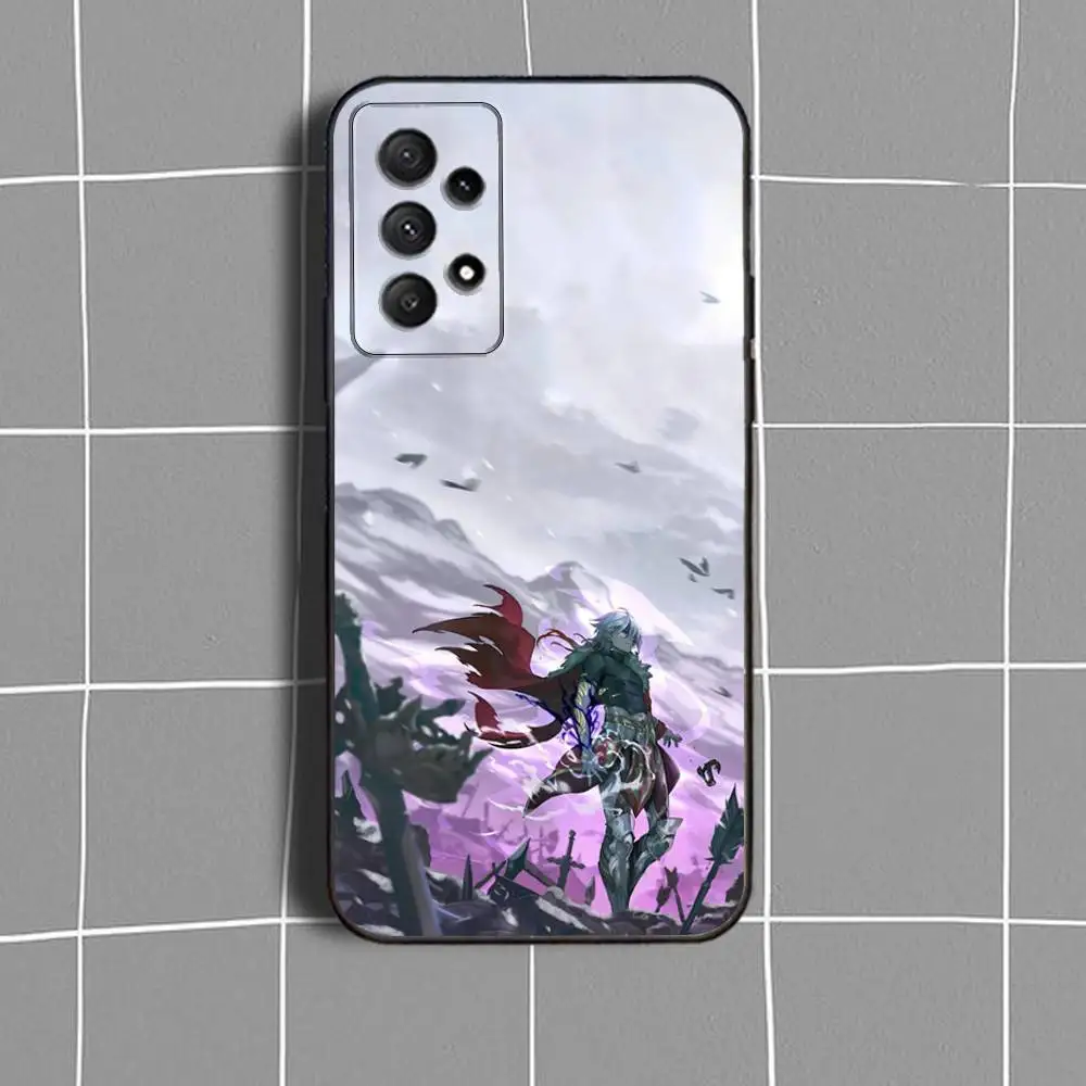 حافظة هاتف B-Beginning After End لهاتف Samsung Galaxy A73,31,32,72,41,53,52,71,22,5G,Note,J7,8,9 غطاء أسود ناعم