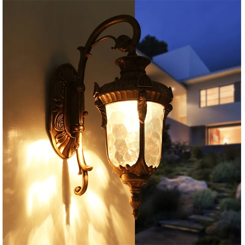 BERTH Outdoor Classical Wall Sconces Light LED Waterproof IP65 Bronze Lamp for Home Porch Decoration