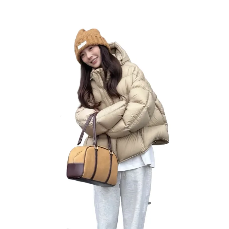 

Fall Winter Coat Super Good-looking and Fashionable New Down Jacket Women's Short Thickened Warm White Duck Down Bread Jacket