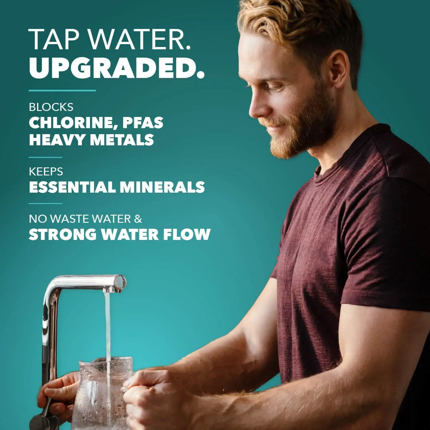 Filtro de água para pia de 5 anos, reduz PFAS, chumbo, cloro, melhora o sabor com desempenho certificado NSF/ANSI