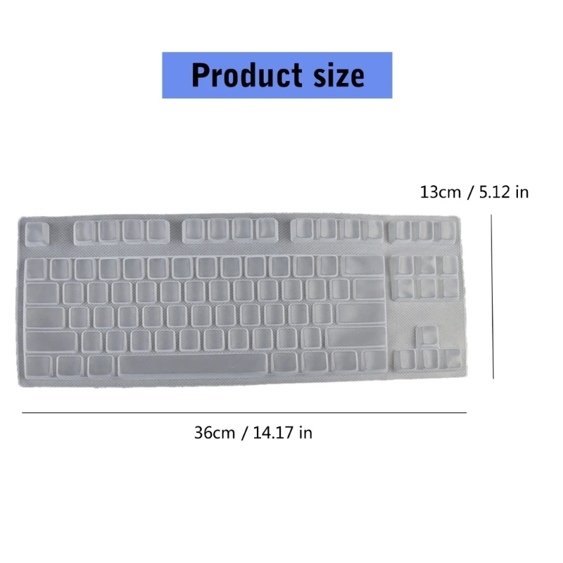 Funda silicona para teclados, protectores piel para V500Pro, 87 teclas, teclados mecánicos inalámbricos para jugar, PC