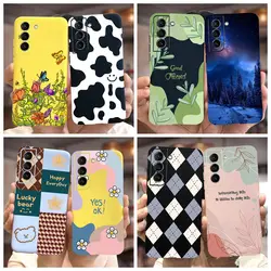 For Samsung Galaxy S21 FE Case S21 Plus 5G Soft Silicone Stylish Candy Painted Cover For Samsung S 21 Ultra S21+ S21FE Case Capa